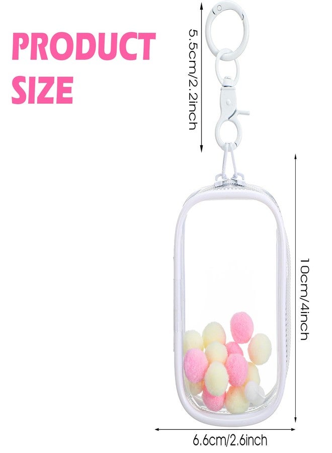 Yolev Clear Figure Display Bag with Keychain, Portable Doll Storage Bag Blind Box Display Case Bags Waterproof Carrying Pouch Keychain for Mini Figure/Doll Collectors - Image 2